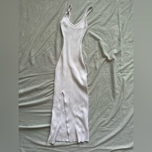 Windsor Pure White Ribbed Slim Fit Dress